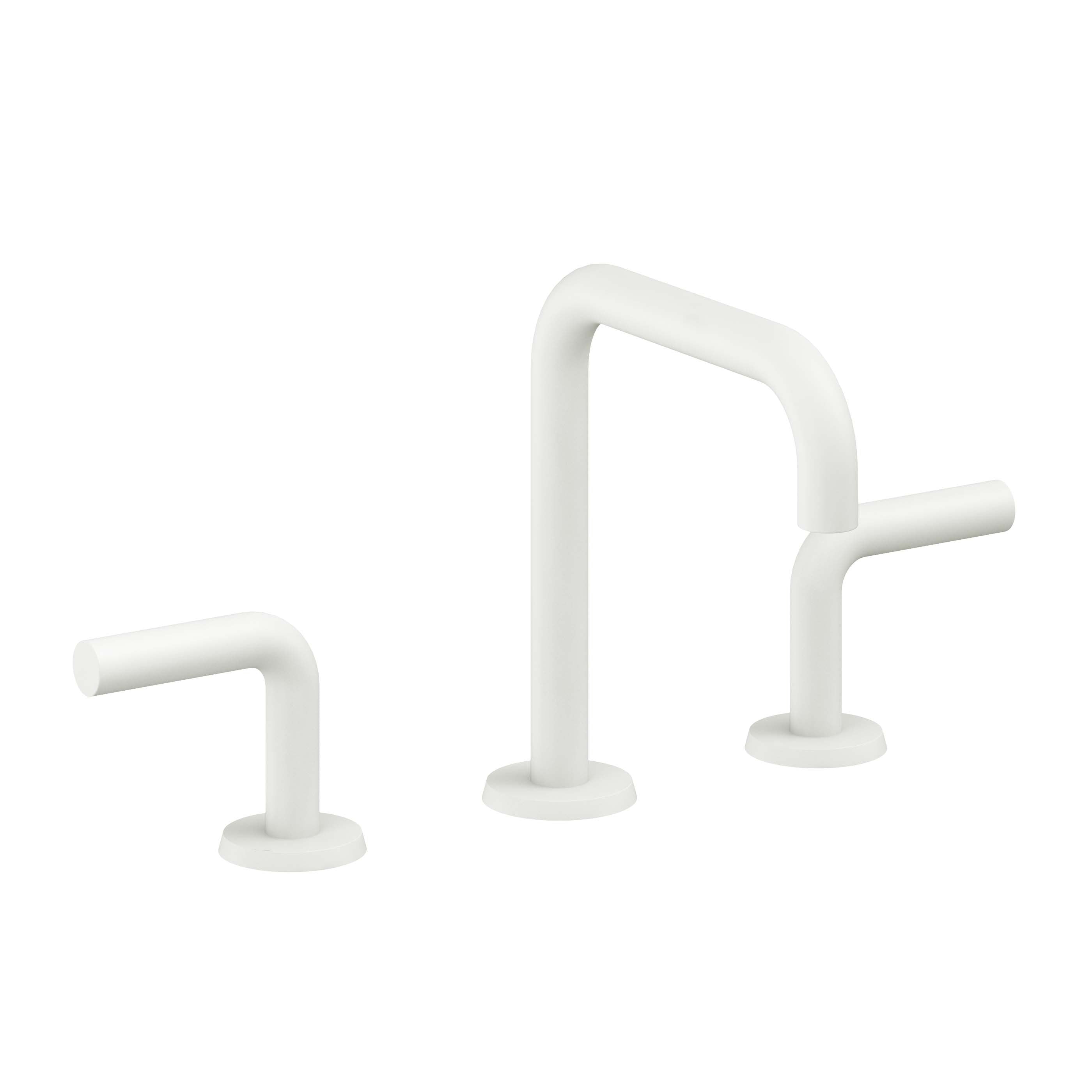 California Faucets Tamalpais Llave de Lavabo de 3 Orificios para Cubierta, con Dos Manerales - Blanco Mate