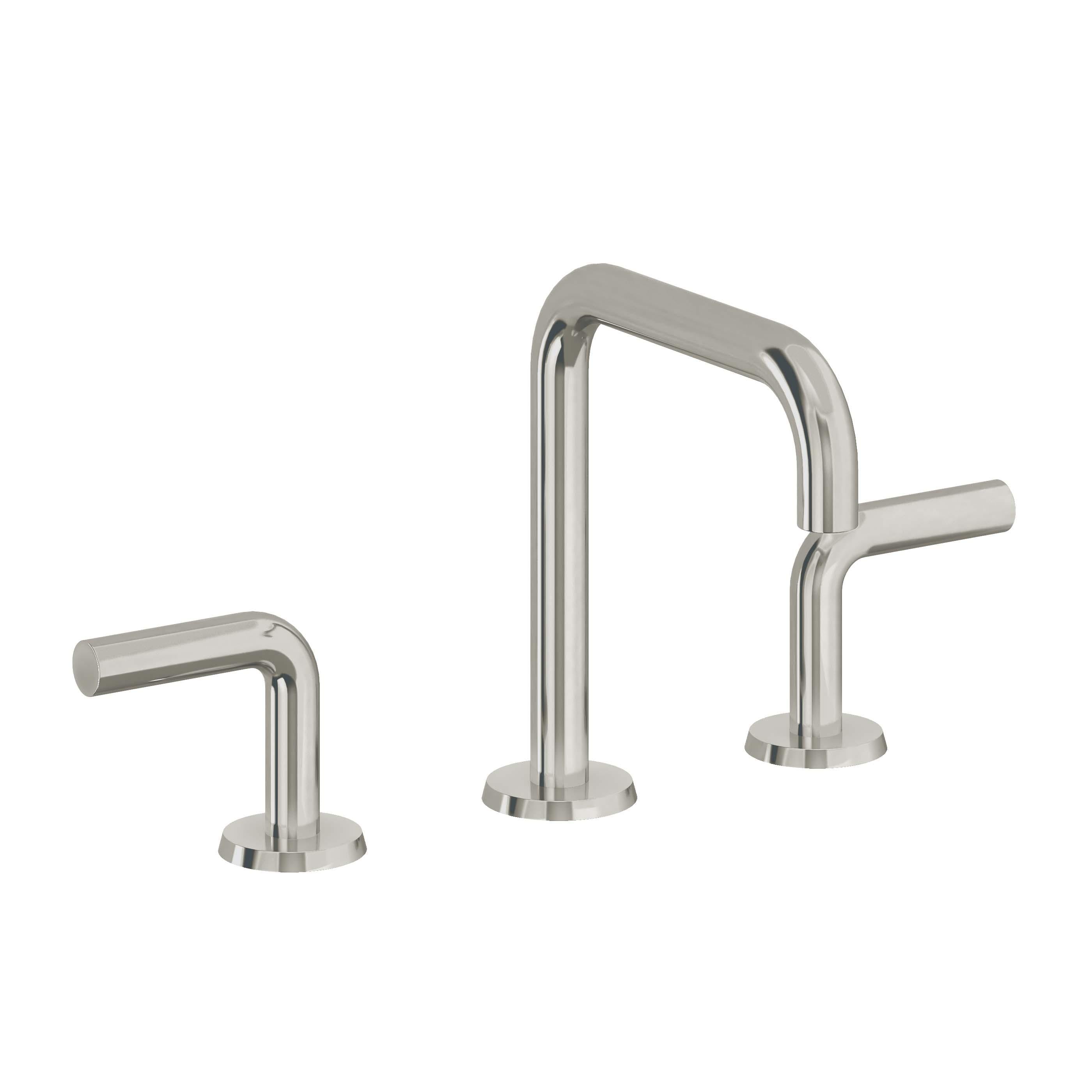 California Faucets Tamalpais Llave de Lavabo de 3 Orificios para Cubierta, con Dos Manerales - Níquel Pulido