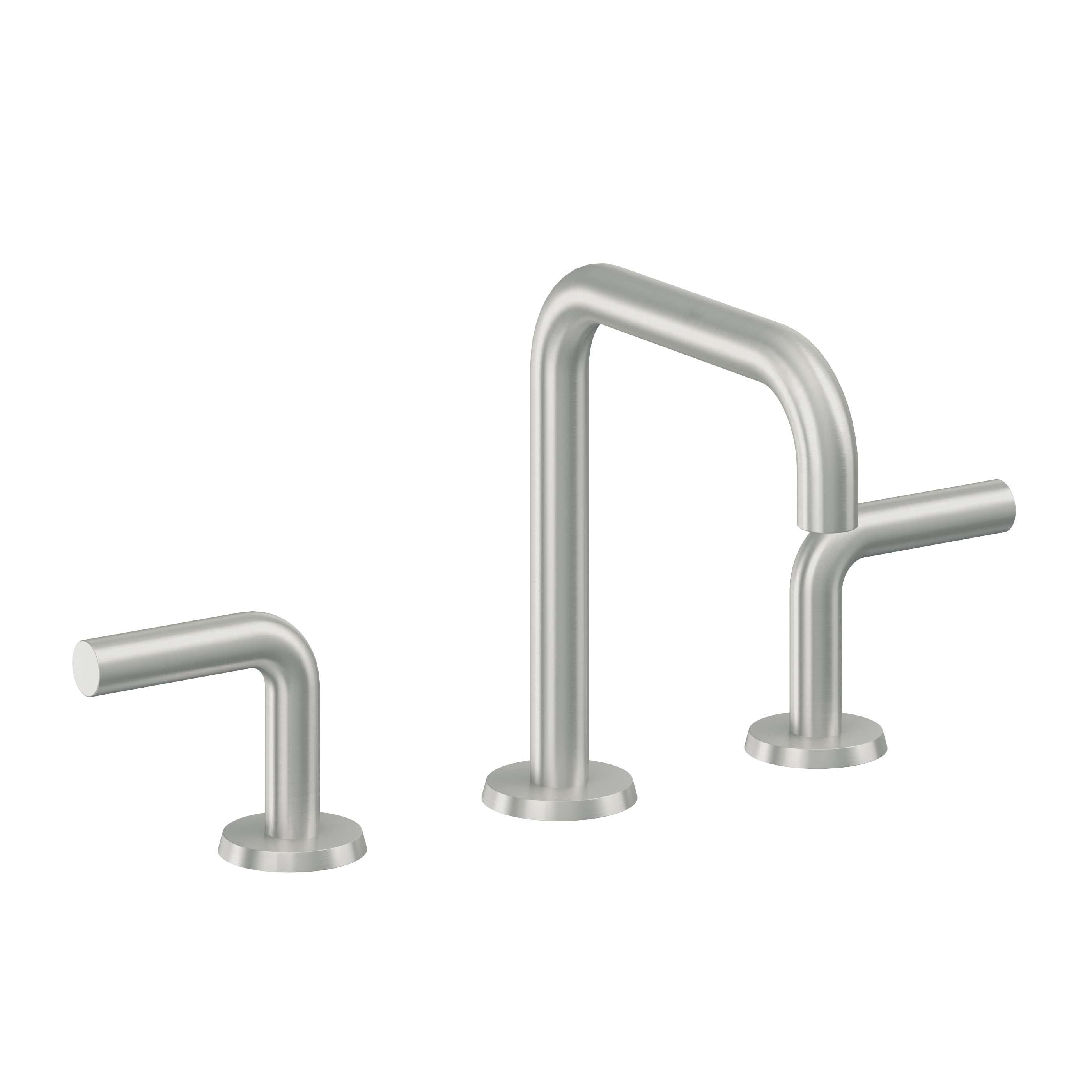 California Faucets Tamalpais Llave de Lavabo de 3 Orificios para Cubierta, con Dos Manerales - Cromo Satinado