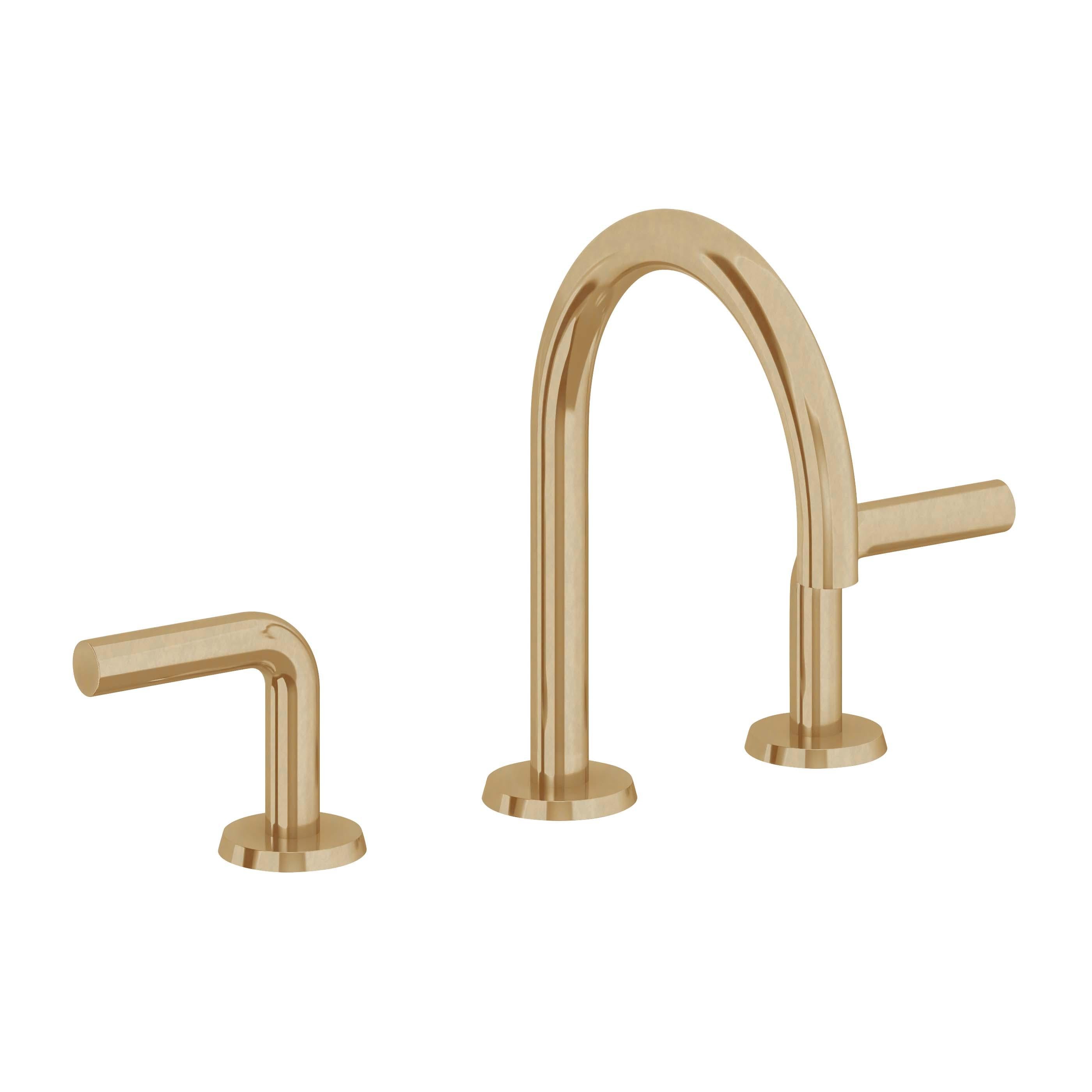 California Faucets Tamalpais Llave de Lavabo de 3 Orificios para Cubierta, con Dos Manerales - Latón Bruñido