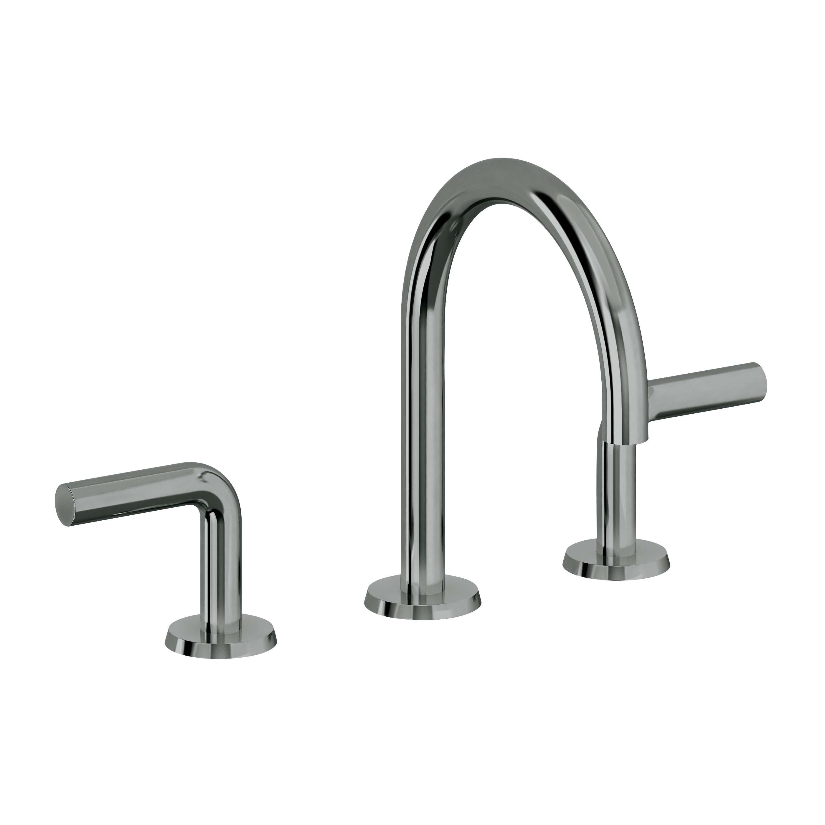 California Faucets Tamalpais Llave de Lavabo de 3 Orificios para Cubierta, con Dos Manerales - Níquel Negro