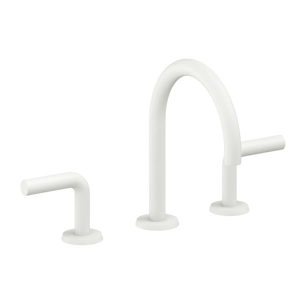 California Faucets Tamalpais Llave de Lavabo de 3 Orificios para Cubierta, con Dos Manerales - Blanco Mate