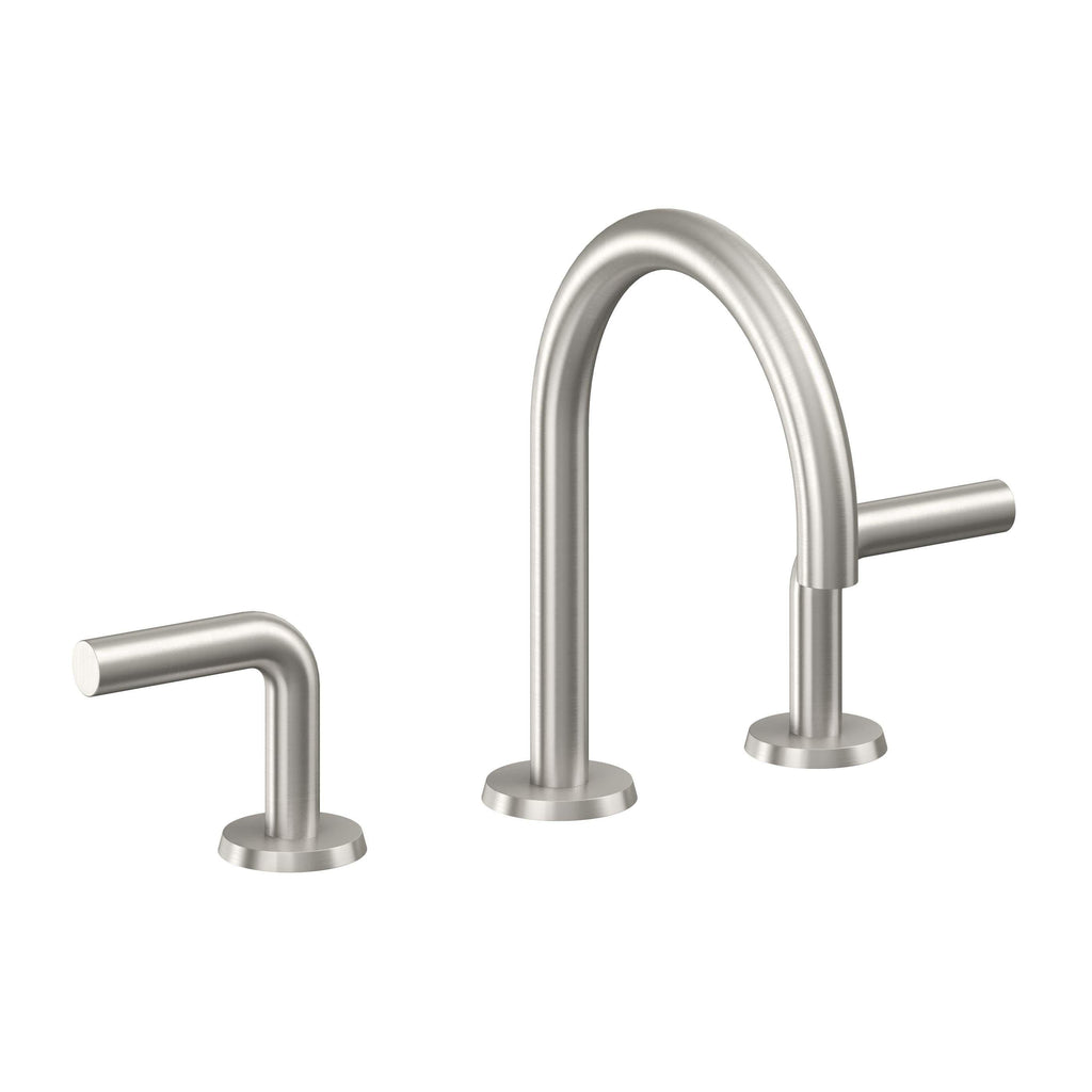 California Faucets Tamalpais Llave de Lavabo de 3 Orificios para Cubierta, con Dos Manerales - Acero Inoxidable Ultra