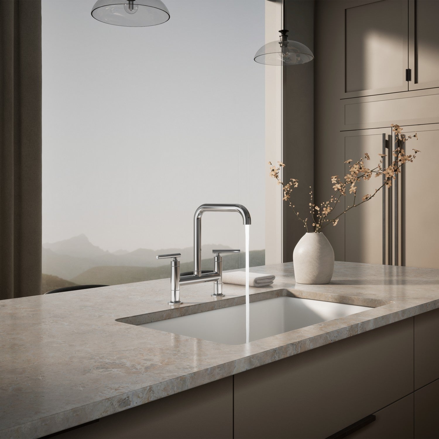 Kohler Purist — Mezcladora de Cocina tipo Puente — Ambientación 2