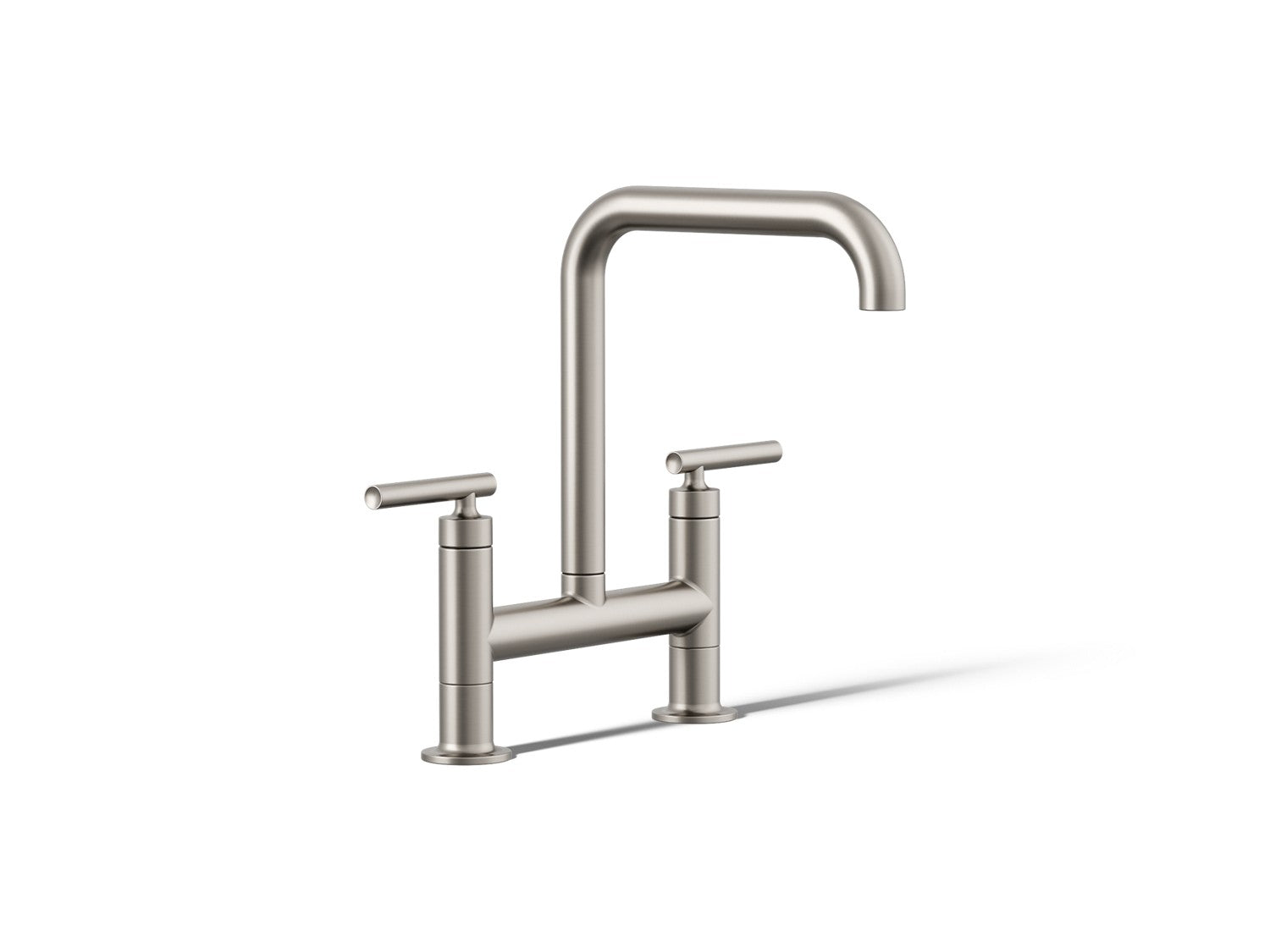 Kohler Purist — Mezcladora de Cocina tipo Puente — Acero Inoxidable Vibrant