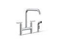 Kohler Purist — Mezcladora de Cocina tipo Puente con Rociador Lateral — Cromo Pulido