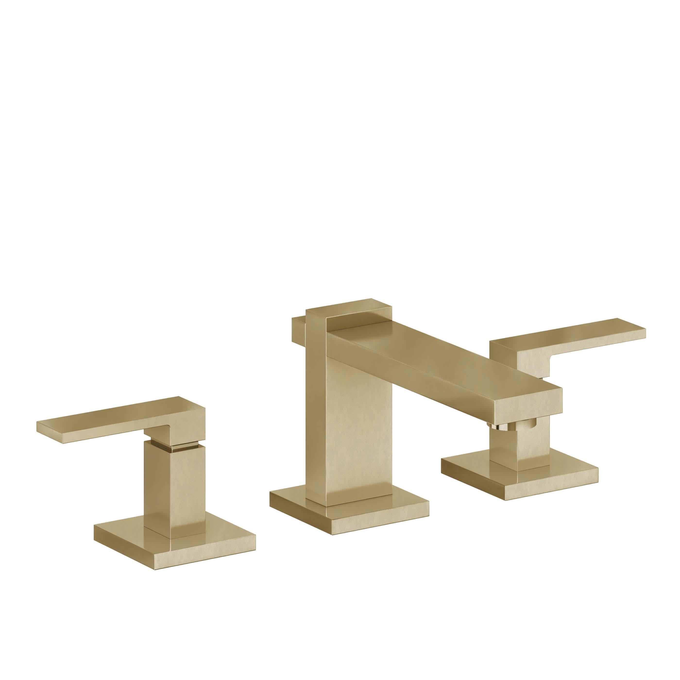 California Faucets Morro Bay 8" Llave de Lavabo de 3 Orificios para Cubierta, con Dos Manerales - Oro Francés