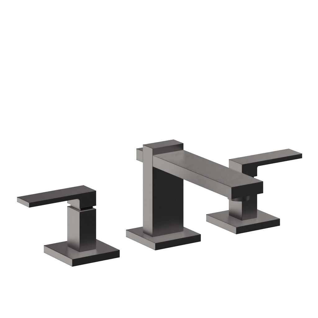 California Faucets Morro Bay 8" Llave de Lavabo de 3 Orificios para Cubierta, con Dos Manerales - Negro Mate