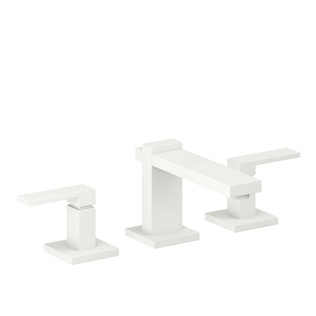 California Faucets Morro Bay 8" Llave de Lavabo de 3 Orificios para Cubierta, con Dos Manerales - Blanco Mate