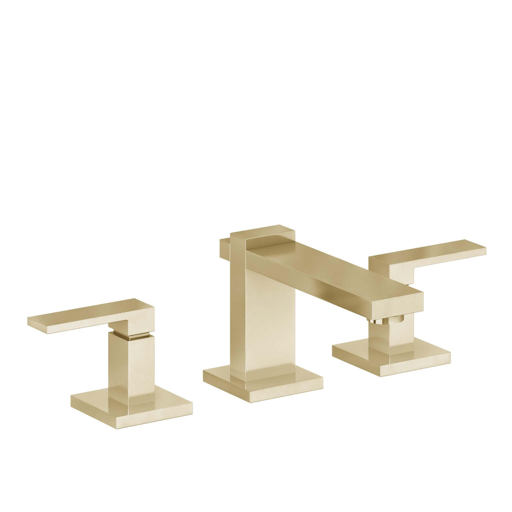 California Faucets Morro Bay 8" Llave de Lavabo de 3 Orificios para Cubierta, con Dos Manerales - Latón Pulido