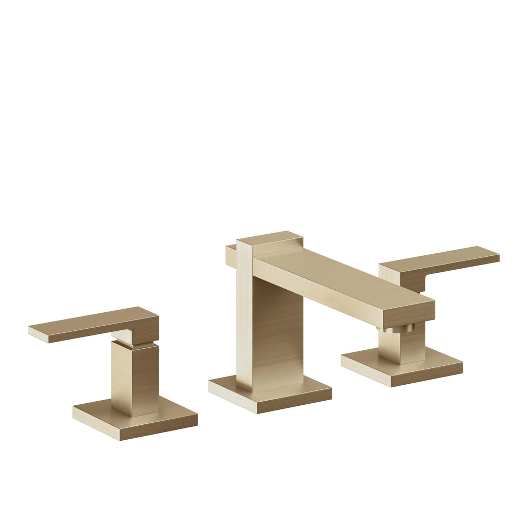 California Faucets Morro Bay 8" Llave de Lavabo de 3 Orificios para Cubierta, con Dos Manerales - Bronce Satinado
