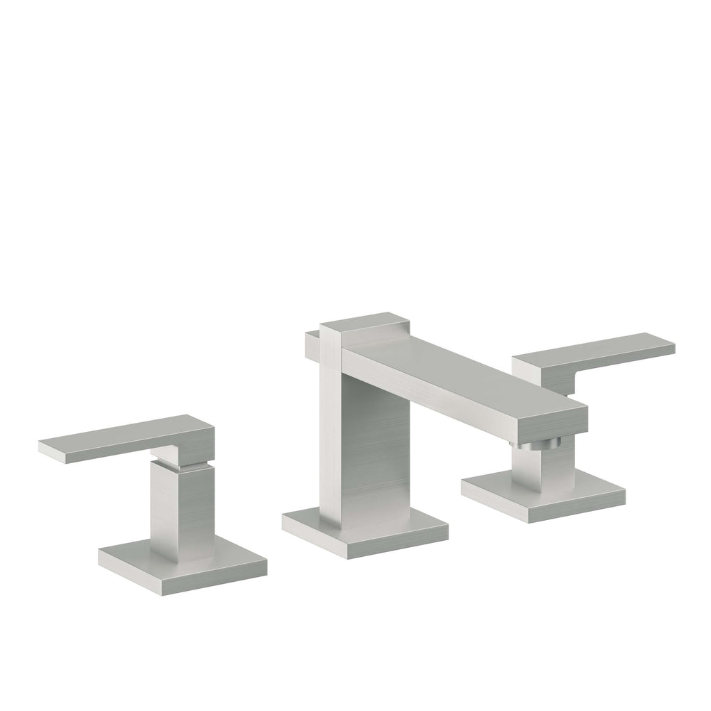 California Faucets Morro Bay 8" Llave de Lavabo de 3 Orificios para Cubierta, con Dos Manerales - Cromo Satinado
