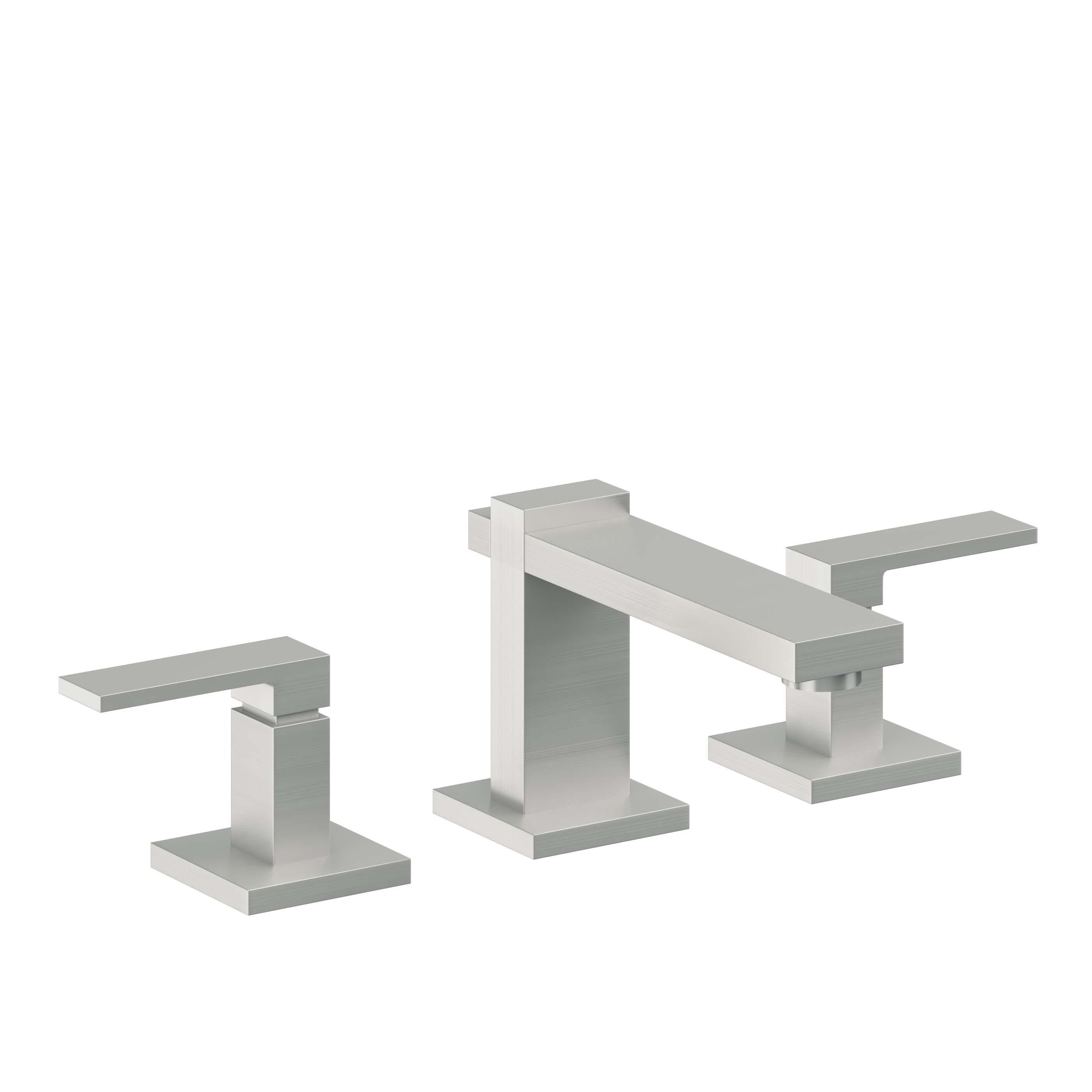 California Faucets Morro Bay 8" Llave de Lavabo de 3 Orificios para Cubierta, con Dos Manerales - Cromo Satinado
