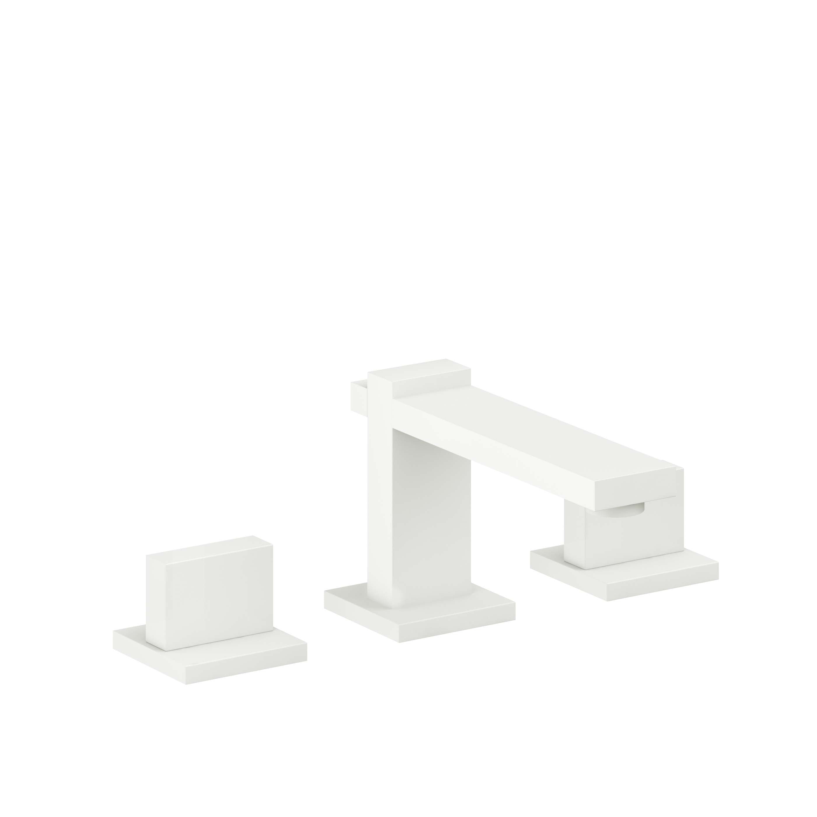 California Faucets Morro Bay 8" Llave de Lavabo de 3 Orificios para Cubierta, con Dos Manerales - Blanco Mate