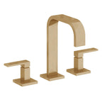 California Faucets Terra Mar 8" Llave de Lavabo de 3 Orificios para Cubierta, con Dos Manerales - Latón Bruñido