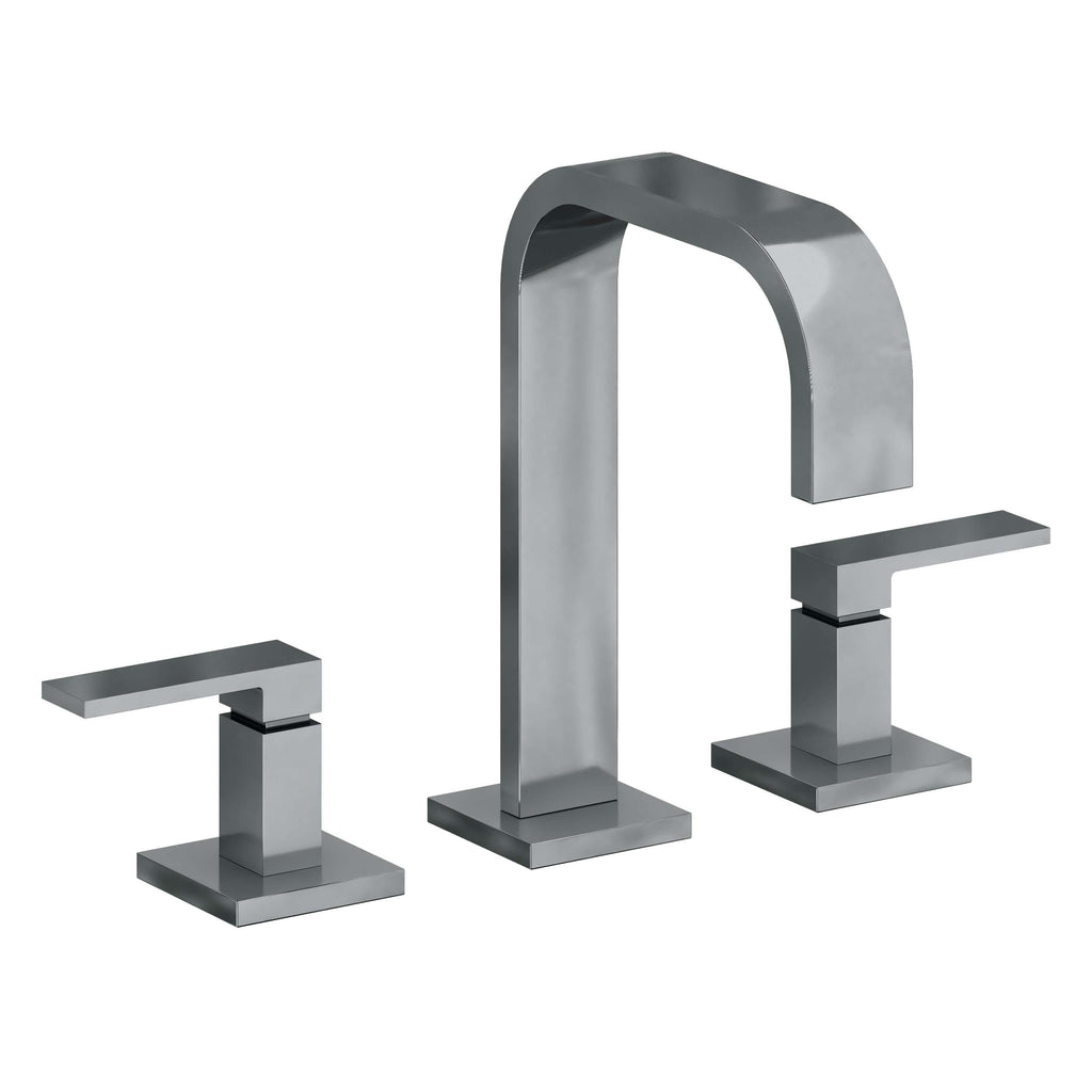 California Faucets Terra Mar 8" Llave de Lavabo de 3 Orificios para Cubierta, con Dos Manerales - Níquel Negro