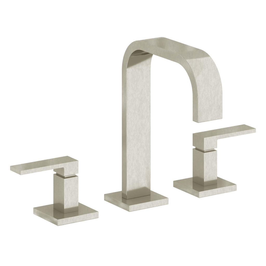 California Faucets Terra Mar 8" Llave de Lavabo de 3 Orificios para Cubierta, con Dos Manerales - Níquel Bruñido
