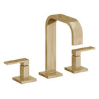 California Faucets Terra Mar 8" Llave de Lavabo de 3 Orificios para Cubierta, con Dos Manerales - Oro Francés