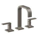 California Faucets Terra Mar 8" Llave de Lavabo de 3 Orificios para Cubierta, con Dos Manerales - Grafito