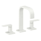 California Faucets Terra Mar 8" Llave de Lavabo de 3 Orificios para Cubierta, con Dos Manerales - Blanco Mate