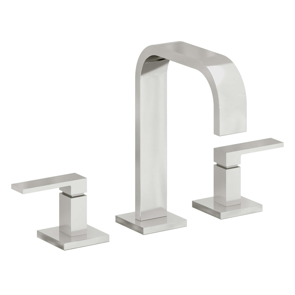 California Faucets Terra Mar 8" Llave de Lavabo de 3 Orificios para Cubierta, con Dos Manerales - Cromo Pulido
