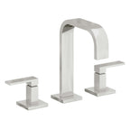 California Faucets Terra Mar 8" Llave de Lavabo de 3 Orificios para Cubierta, con Dos Manerales - Cromo Pulido