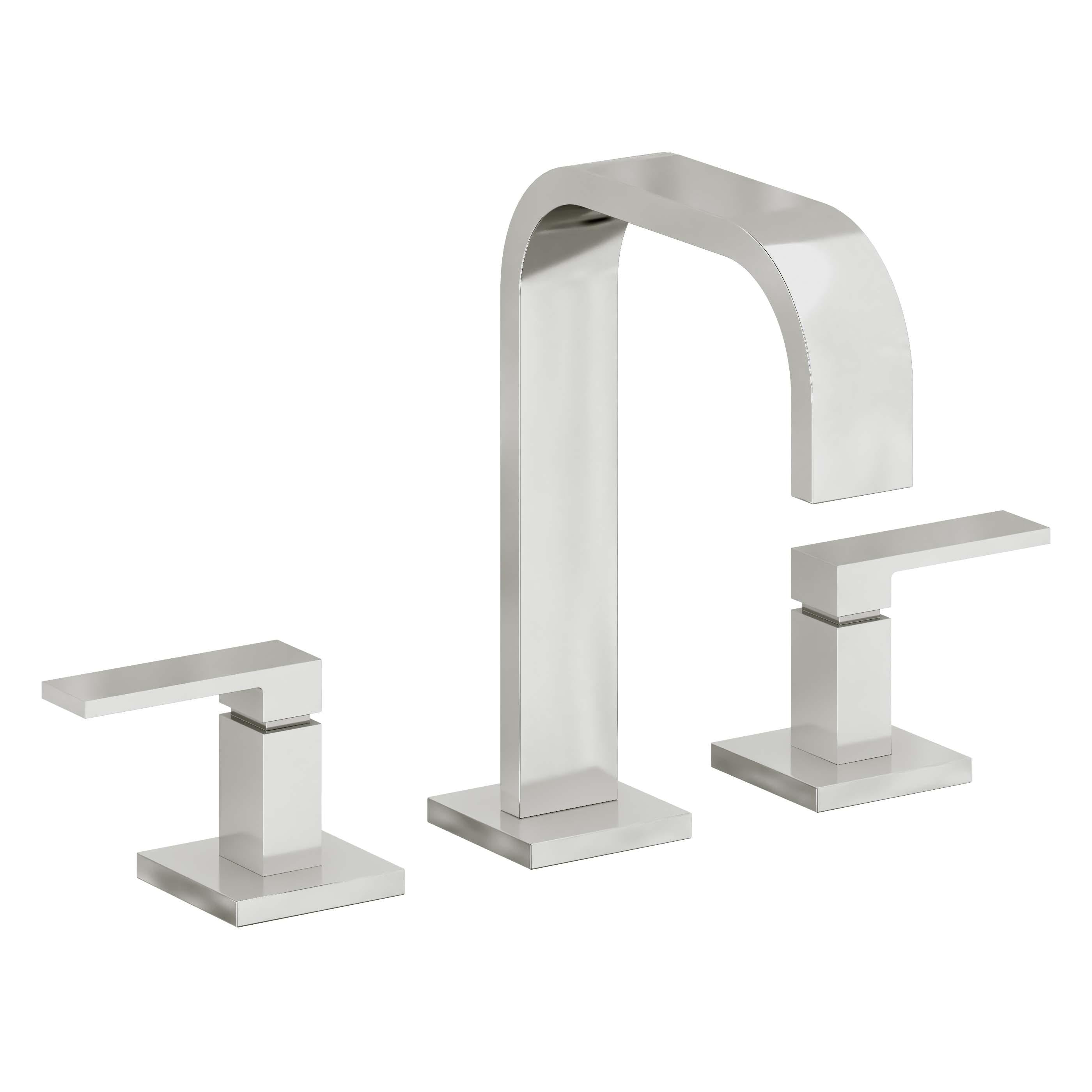 California Faucets Terra Mar 8" Llave de Lavabo de 3 Orificios para Cubierta, con Dos Manerales - Cromo Pulido