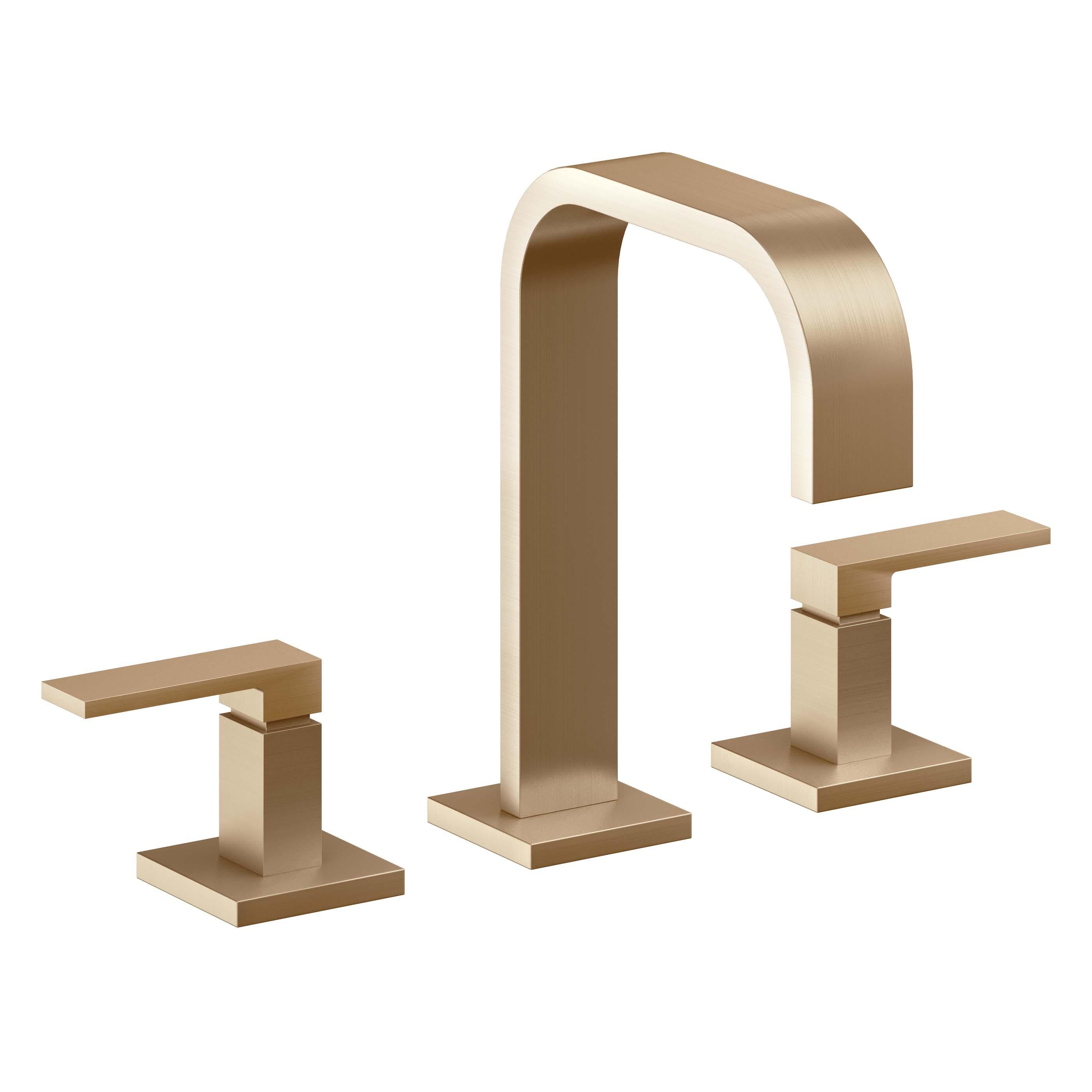 California Faucets Terra Mar 8" Llave de Lavabo de 3 Orificios para Cubierta, con Dos Manerales - Bronce Satinado