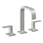 California Faucets Terra Mar 8" Llave de Lavabo de 3 Orificios para Cubierta, con Dos Manerales - Cromo Satinado