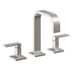 California Faucets Terra Mar 8" Llave de Lavabo de 3 Orificios para Cubierta, con Dos Manerales - Acero Inoxidable Ultra