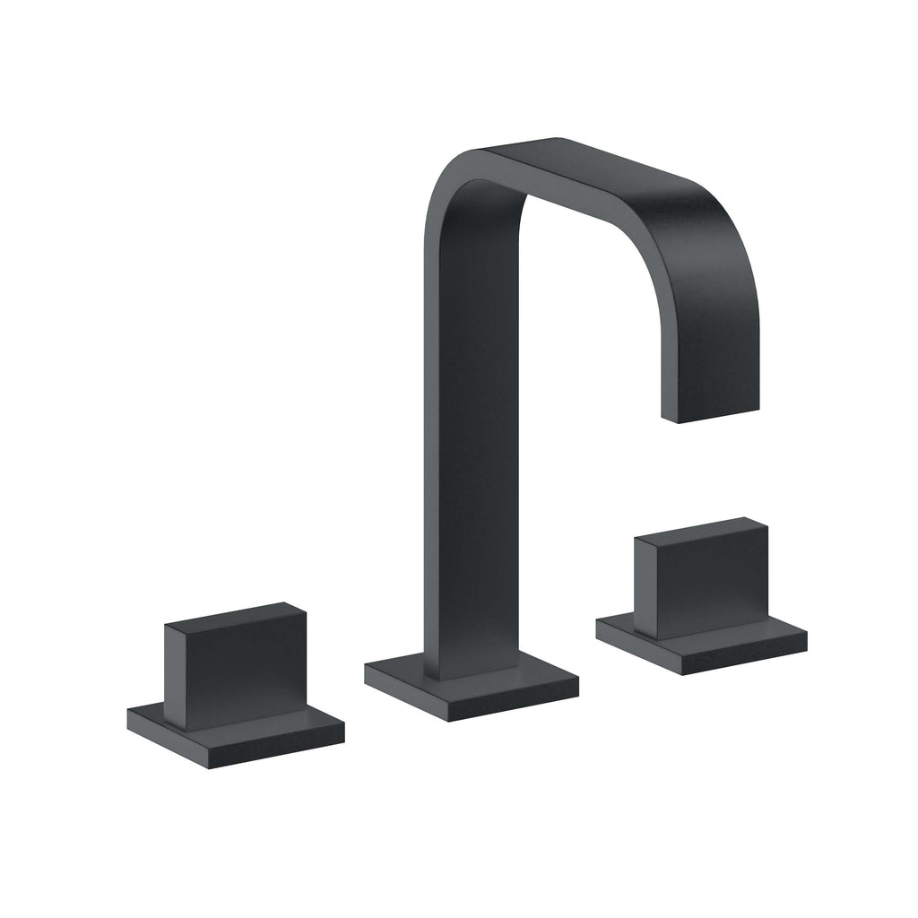 California Faucets Terra Mar 8" Llave de Lavabo de 3 Orificios para Cubierta, con Dos Manerales - Carbón