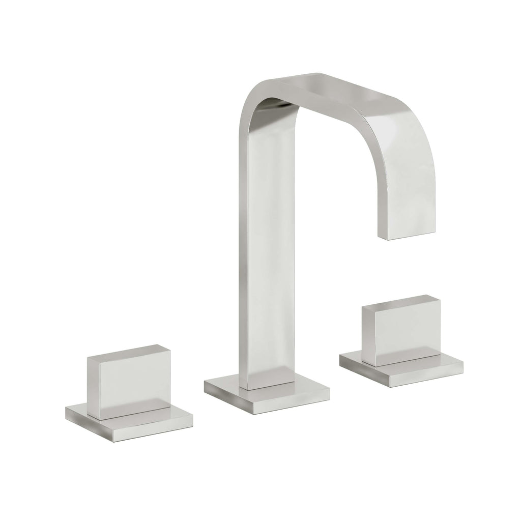 California Faucets Terra Mar 8" Llave de Lavabo de 3 Orificios para Cubierta, con Dos Manerales - Cromo Pulido