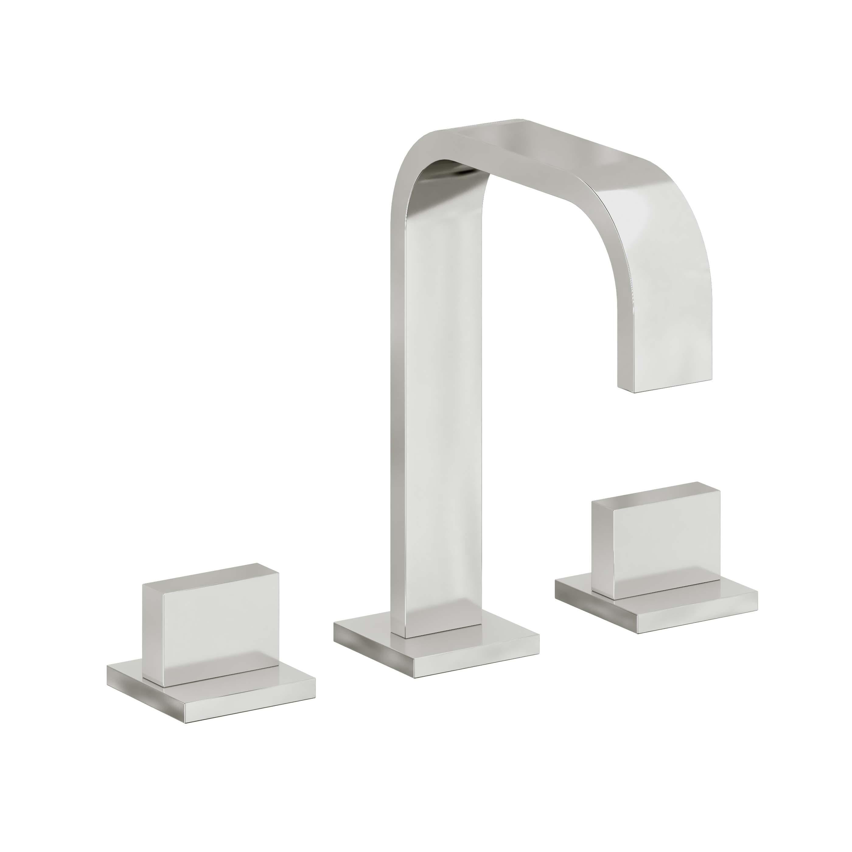 California Faucets Terra Mar 8" Llave de Lavabo de 3 Orificios para Cubierta, con Dos Manerales - Cromo Pulido
