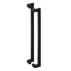 Deltana Jaladera Contemporánea Offset de Acero Inoxidable Doble Cara 36" — Negro Mate