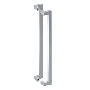 Deltana Jaladera Contemporánea Offset de Acero Inoxidable Doble Cara 36" — Acero Inoxidable Satinado