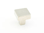 Schaub Perilla Vinci Cuadrada, 1-1/4" diám. — Bronce Blanco Pulido