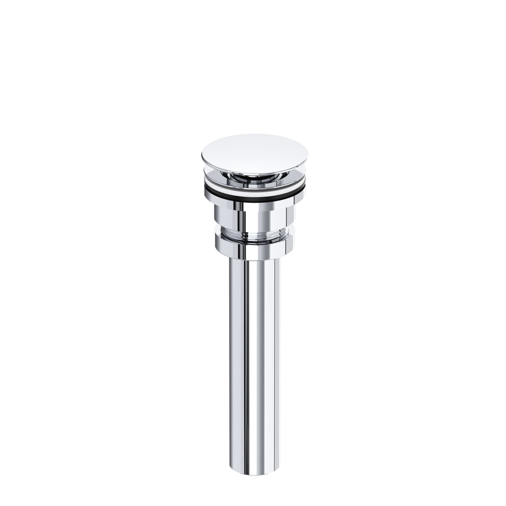 Desagüe de Victoria + Albert, pieza completa vista en ángulo sobre fondo blanco — Cromo Pulido (Desagüe Universal de Lavabo tipo Abierto)