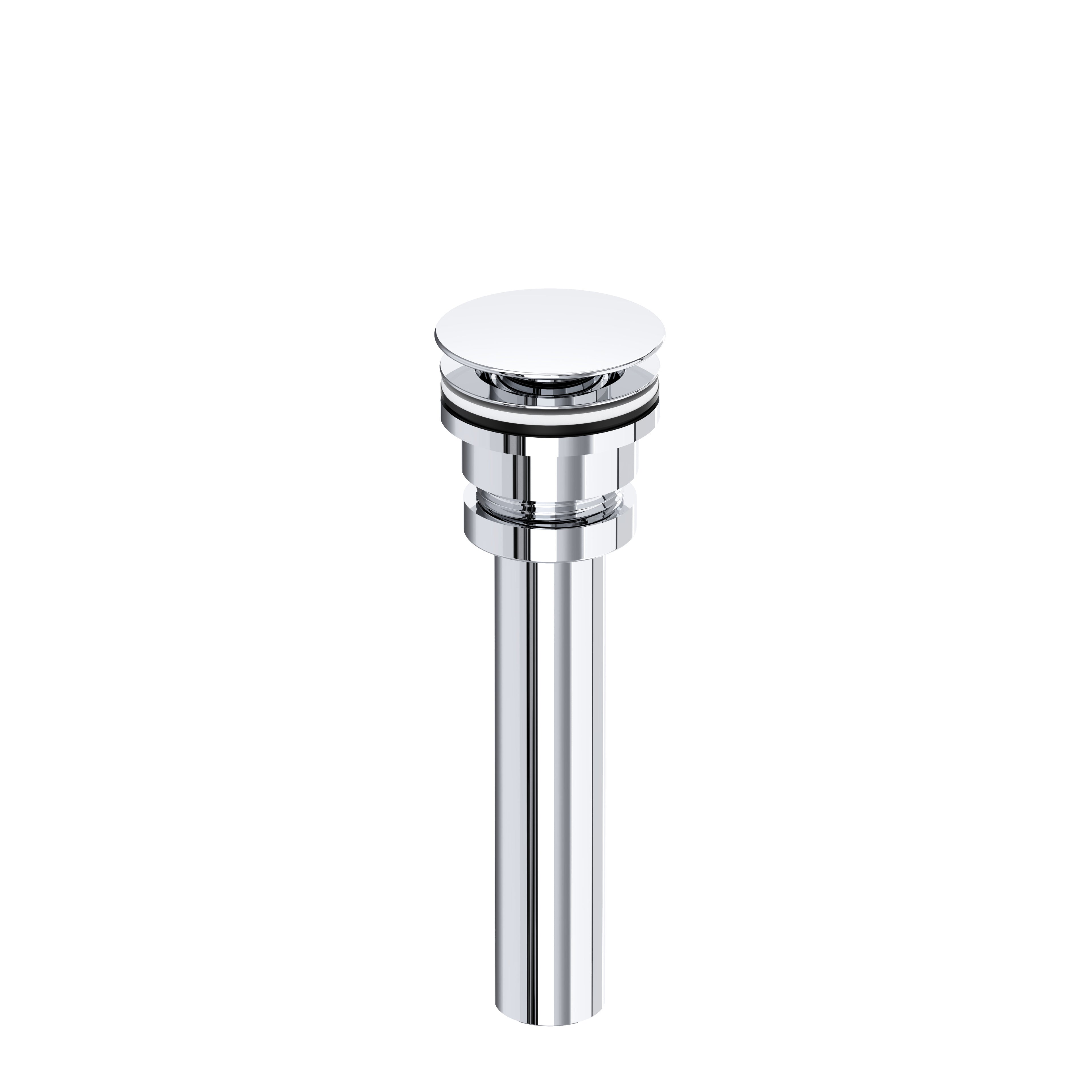 Desagüe de Victoria + Albert, pieza completa vista en ángulo sobre fondo blanco — Cromo Pulido (Desagüe Universal de Lavabo tipo Abierto)