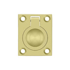 Deltana Jaladera de Anillo Empotrada 1-3/4" — Latón Pulido sin Recubrimiento
