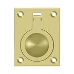 Deltana Jaladera de Anillo Empotrada 2-1/2" — Latón Pulido sin Recubrimiento