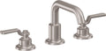 California Faucets Descanso Works Juego Completo para Tina Romana - Pico Quad Bajo - Níquel Satinado