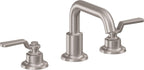 California Faucets Descanso Works Juego Completo para Tina Romana - Pico Quad Bajo - Níquel Satinado