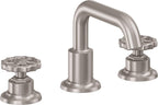 California Faucets Descanso Works Juego Completo para Tina Romana - Pico Quad Bajo - Níquel Satinado