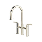 Rohl Authentica Mezcladora de Cocina Tipo Puente Extraíble Surtidor en C - Níquel Pulido