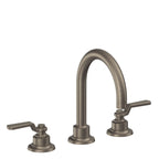 California Faucets Descanso Works 8" Llave de Lavabo de 3 Orificios para Cubierta, con Dos Manerales - Pico de Arco - Níquel Antiguo Mate