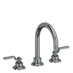 California Faucets Descanso Works 8" Llave de Lavabo de 3 Orificios para Cubierta, con Dos Manerales - Pico de Arco - Níquel Negro