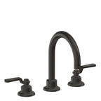 California Faucets Descanso Works 8" Llave de Lavabo de 3 Orificios para Cubierta, con Dos Manerales - Pico de Arco - Bronce Oscuro