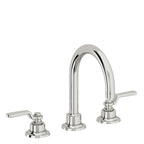 California Faucets Descanso Works 8" Llave de Lavabo de 3 Orificios para Cubierta, con Dos Manerales - Pico de Arco - Cromo Pulido