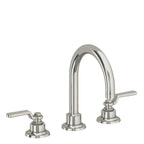 California Faucets Descanso Works 8" Llave de Lavabo de 3 Orificios para Cubierta, con Dos Manerales - Pico de Arco - Níquel Pulido