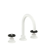 California Faucets Descanso Works 8" Llave de Lavabo de 3 Orificios para Cubierta, con Dos Manerales - Pico de Arco - Blanco Mate